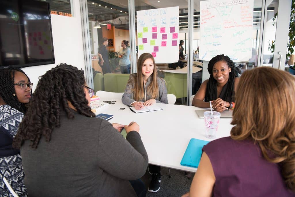 A group of women attending a meeting